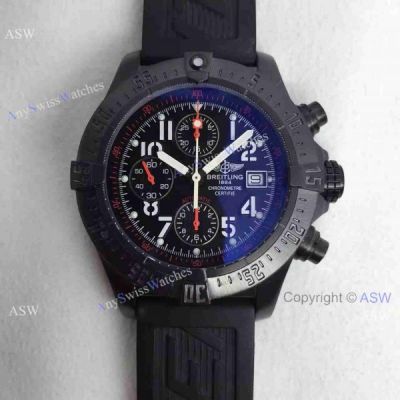 Swiss Replica Breitling Super Avenger 48mm Mens Watch ALL Black